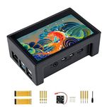 4.3inch DSI LCD Display with Case for Raspberry Pi 4B, 800×480 Capacitive Touchscreen MIPI DSI Display Support Raspbian/Ubuntu/Kali/Retropie/WIN10 IoT, Driver Free, Refresh Rate up to 60Hz