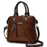 VISMIINTREND Leather Sling Satchel Brown Handbag for Women & Girls| Casual Shoulder Bags for Travel, Office, College | Side Purse for Birthday, Anniversary Gift for Wife & Rakhi Gift for Sisters