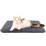 Self Warming Cat Bed Self Heating Cat Dog Mat 24 x 18 inch Extra Warm Thermal Pet Pad for Indoor Outdoor Pets with Removable Cover Non-Slip Bottom Washable Dark Grey Non Electric