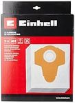 Einhell Original fleece dirt collection bag, 40 L (suitable wet-dry vacuum cleaners with container volume of 40 litres, pack of 5)