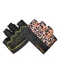 KUTOOK Gym Workout Gloves for Women Weight Lifting Gloves with Palm Protection & Extra Grip Breathable Exercise Gloves for Men Fitness, Brown Leopard