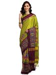 arriva fab Chanderi Women's Kutchi Work Embroidered Exclusive Wear Sare (Light Green, Saree)