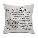 Bacmaxom Son Gifts from Mum Dad Cushion Cover Throw Pillow Cover for Son from Mother Father Birthday (son)