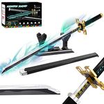 Jorumo Demon Slayer Swords Building Sets for Adults and Kids, 40in Tokitou Muichirou Sword Building Block with Scabbard and Stand, Anime Sword Building Toy Katana Demon Slayer Gift, 771 Pcs