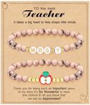 Retirement Gifts for Teacher, Appreciation Gifts for Teacher Initial Bracelet Mrs Y Cute Bracelets Back to School Teacher Gifts for Women End of Year Birthday Christmas Jewelry