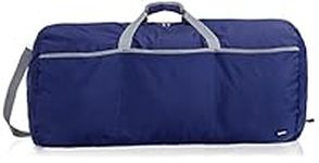 Amazon Basics Large 98L Duffel Bag Collapsible with Top Loop Handle - 50 Pound / 22.7 Kilogram Capacity, Navy