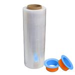 BOMEI PACK Stretch Wrap Film, Plastic Wrap 15 in x 1500ft, 1 Pack with Rotatable Sleeve