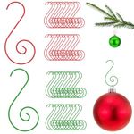 CHEERYMAGIC Christmas Ornament Hooks, 40PCS S-Shaped Bauble Hooks Metal Christmas Tree Hangers Hook for Xmas Party Balls Decorations Home Wedding DIY Crafts Hanging Decor A3SGZ (A)