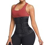 Nebility Women Waist Trainer Belt Tummy Control Workout Waist Cincher Sauna Sweat Girdle Sport Waist Trimmer Slim Belly Band Black