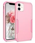 BENTOBEN iPhone 11 Case, Phone Case iPhone 11, Heavy Duty 3 in 1 Full Body Rugged Shockproof Hybrid Hard PC Soft TPU Bumper Drop Protective Girls Women Boy Men Covers for iPhone 11 6.1", Pink Design