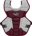 Rawlings Velo 2.0 Adult NOCSAE Baseball Catcher's Chest Protector, Cardinal and White