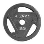 CAP Barbell 35 lb Olympic 2-Inch Cast Iron Grip Weight Plate – Single | Black