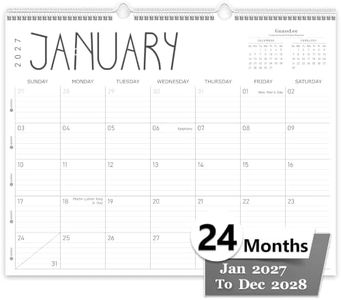 Guasslee Large Wall Calendar 2027-2028, 22"x17", Jan 2027-Dec 2028