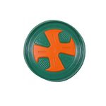 emily pets Dog Frisbee Silicone Interactive Dog Toys Fetching Flyer Cross Design Frisbee Chew Dog Disc Fetch Toy for Dogs & Puppies– Floats in Water & Safe on Teeth(Orange-Green)