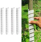 Taicols Tree Trunk Protector Tree Guards: 4PCS Plastic Spiral Tree Guard Tube WrapsGuards 2 Sizes Tree Bark Protectors for Protecting Saplings Plants from Rodents Deer Rabbit Mowers.