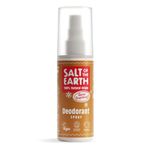 Salt of the Earth – Refillable Natural Deodorant Spray – 100% Natural Origin Ingredients - Vegan, Long Lasting Protection – Suitable For Women, Men & Kids - 100ml (Spiced Gingerbread)