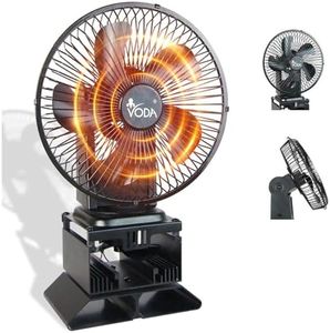 VODA Wood Stove Fan Heat Powered Fireplace Fans 5 Blades with 45°Adjustment Up and Down Manually and 45°Rotation Left and Right Newly Designed Eco Fans for Wood Burning Stoves