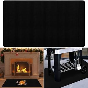 26x46inch Fireproof Hearth Mats for Fireplaces Fire Resistant Rectangle Fire Pit Mat,Fireproof Grill Pads,Under Grill Mat for Outdoor Charcoal, Smokers, Gas Grills, Deck and Patio Protective Mats