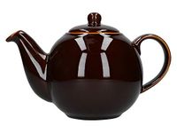 London Pottery Teapot with Strainer, Rockingham Brown, 6 Cup (1.2 litre)