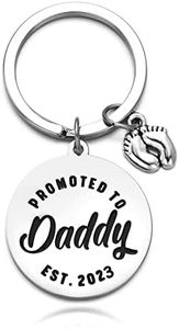 Promoted to Dad 2023 New Dad Gifts for Men Soon to Be Dad Keychain Fathers Day Daddy to Be Gifts for First Time Dad Pregnancy Announcement Gift