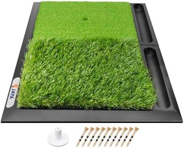 JAYA 25" x 17", 2-in-1 Fairway & Rough Turf Golf Hitting Mat with Ball Tray, Heavy Rubber Base & Foldable Golf Training Mat, Golf Practice Mat for Indoor and Outdoor