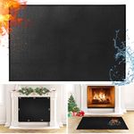 TOHONFOO Heat-Resistant Magnetic Fireplace Cover - 33 x 29 in Fireproof Fireplace Cover for The Living Room - Fireplace Draft Stopper Stops Heat Loss- Fireplace Blanket Keep Drafts Out to Save Energy