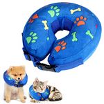 ANWA Inflatable Dog Collar Cat Recovery Collar Inflatable Pet Protection Cover Collar Cat Cone Collar After Surgery Adjustable Recovery Pet Cone Dog Cone Collar for Small Dog and Cat