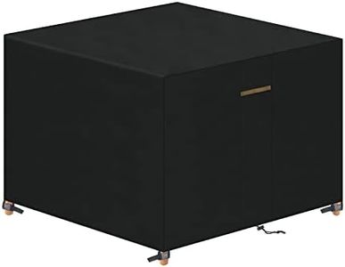 VANSHEIM Copertura Mobili da Giardino Copritavolo Esterno Impermeabile Antivento Antipolvere Coperture Oxford Tessuto 420D per Giardino Sedie Tavoli Divano Nero 90x90x90cm