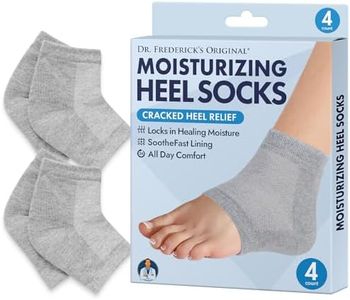 Dr. Frederick's Original Moisturizing Heel Socks for Cracked Heel Treatment - 2 Pairs - Stop Cracked Heels in Their Tracks