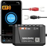 Battery Monitor ANCEL BM300 Bluetooth Voltmeter for All 12 Volts Solar Power Systems/RVs/Motorcycles/Boats/Cars/Trucks with Automotive Charging Cranking System Test with Alarm