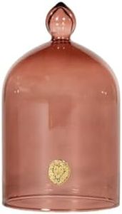Alice Lane Glass Cloche – Glass Dome Display Case for Home Decor, Centerpieces, Candles, Keepsakes & Collectibles – Elegant Decorative Cloche Dome for Table, Mantel, or Bookshelf | Spice