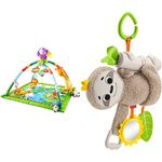 Fisher-Price Rainforest Music & Lights Deluxe Gym + Baby Toy Slow Much Fun Stroller Sloth