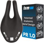 ISM PR 1.0 Noseless Bicycle Seat - Anatomic Relief Bicycle Saddle for Hybrid Bikes, Time Trial Bikes, Road Bikes, and Mountain Bikes - No Nose Bike Saddle for Reduced Numbness and Discomfort