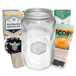 Craft A Brew Home Brewing Starter Kit Kombucha Tea Starter Kit – Home Kombucha Kit – Fermentation Starter with Kombucha SCOBY – 1 Gallon (3.8L)