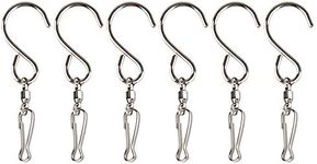 Kuuqa Swivel Hooks Clips for Hanging Wind Spinners Wind Chimes Crystal Twisters Party Supply(6 Pack)