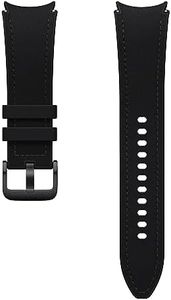 Samsung Hybrid Eco-Leather ET-SHR96 Bracelet de Montre Original en Cuir synthétique et Caoutchouc fluoré pour Galaxy Watch6 Noir Taille M/L