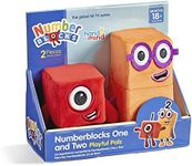 hand2mind Numberblocks One and Two Playful Pals, Plush Toys, Cute Plushies, Stuffed Toys, Numbers for Toddlers, Math Toys, Preschool Learning Toys, Kids Birthday Gifts, Stocking Stuffers for Kids 3-5