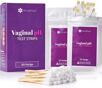 Vaginal pH Test Strips - Feminine pH Test for Women by Intimate Rose - Monitor Intimate Health - Accurate Acidity, Alkalinity Balance - 50 Strips and 50 Swabs