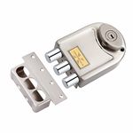 Xesthetique Main Door Locks/dead bolts with brass ultra-keys (2CK) – Finish Silver Satin – Durable, Secure, and Stylish for Home and Office Security...