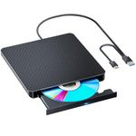 External Compatible Blu ray Drive Player Read/Write Portable 7in1 External Compatible Blu ray Burner, Compatible with USB 3.0 and Type-C DVD DVD BDwith Win7-11/Mac OS Comes with One Year Warranty