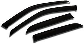 Outside Mount Car Window Rain Guards Compatible with GMC Terrain 2010-2017 | Tape-On | Rain Shields Window Visor Window Deflectors | Dark Smoke, 4 Pcs Set, WV2M-204