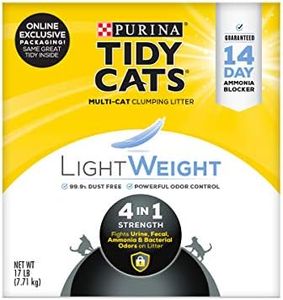 Purina Tidy Cats Light Weight, Low Dust, Clumping Cat Litter, Lightweight 4-in-1 Strength Multi Cat Litter - 17 lb. Box