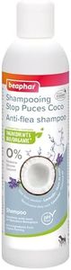 Beaphar – Shampooing Stop Puces Coco pour Chien et Chat – Contient de l'huile de Coco et des huiles essentielles de Lavande – Contre Les Puces, Tiques, Moustiques – pH Neutre – sans parabène – 250 ML