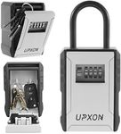 Key Lock Box, UPXON Extra Large Key Storage Box with Resettable Code, 4 Digit Combination Lock Box for Car Keys, House Keys, Weatherproof Wall Mount Key Box for Home, Hotels, Airbnb, Schools 1 Pack