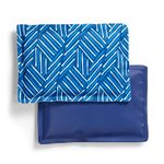 Fit & Fresh Cool Coolers Reusable & Flexible Soft Ice Packs, 2PK, Navy Sketch Weave & Blue