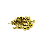 Nimida Brad Pins/Split Pin/Rivet/Stud/Skull pins/Spikes/Paper Fastener for Scrapbooking, DIY, Leather Goods, | Golden Colour | Pack of 100