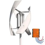 4000W Wind Turbines Generator,12V 24V 48V 220V with 3-Blade Vertical Axis Wind Turbines Generator Kit,for Home Hybrids Streetlight Use,24V