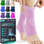 MODVEL 2 Pack Ankle Brace for Men & Women - Sprained Ankle Brace for Plantar Fasciitis Relief - Ankle Stabilizer Brace - Achilles Tendonitis Support & Foot Plantar Fasciitis Sock