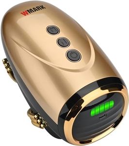 WMARK Barber Massager/Cordless Handheld Massager,USB Charge Vibration Neck/Legs/Hand/Face Massager, 2 Massage Nodes 2600AMH，Golden