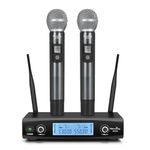 MicrocKing Wireless Microphone System Karaoke with Receiver Box + Volume Control Echo,for Church, Party, DJ, Meeting, Wedding